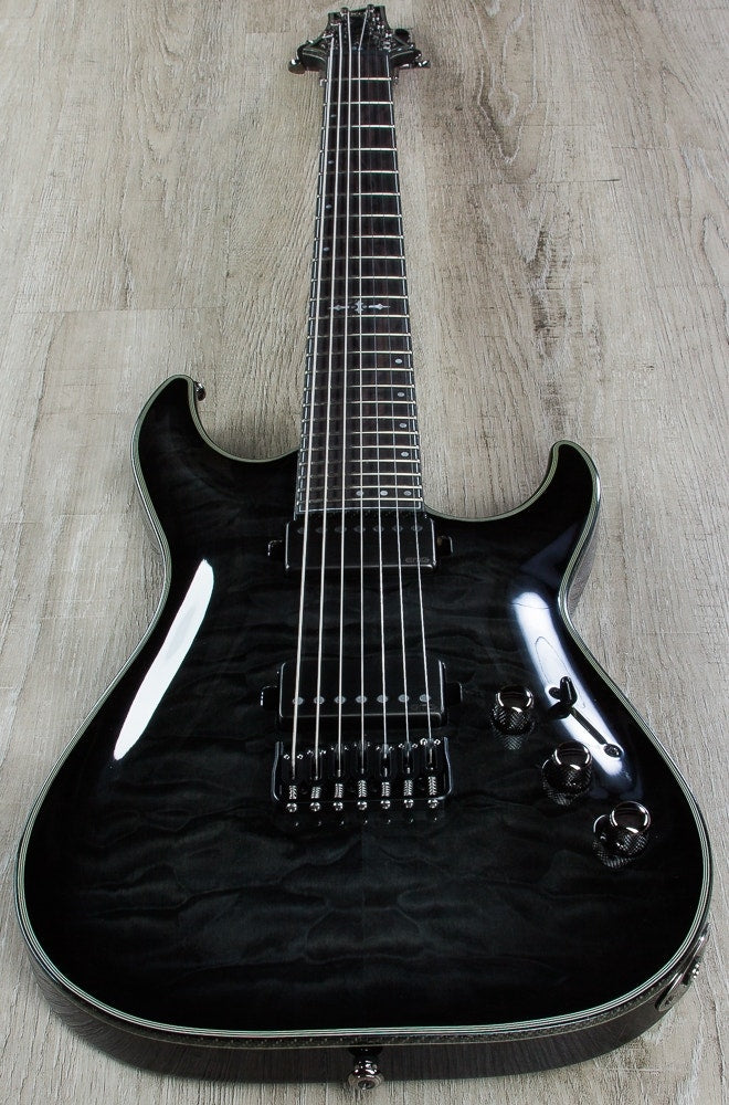 Schecter Hellraiser Hybrid C-7 7-String Electric Guitar - Trans Black Burst