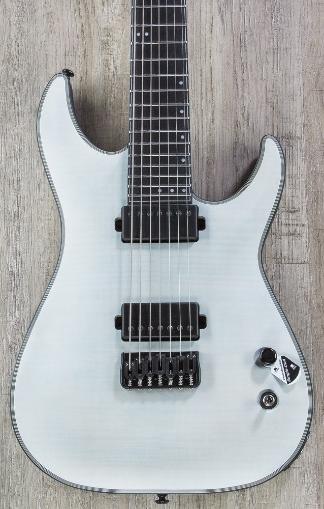 Schecter Keith Merrow KM-7 Signature 7-String Electric Guitar in Trans White Satin Finish