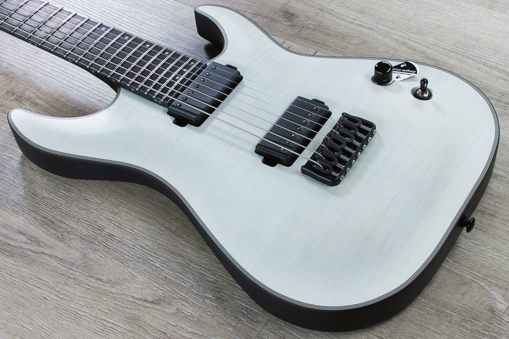 Schecter Keith Merrow KM-7 Signature 7-String Electric Guitar in Trans White Satin Finish