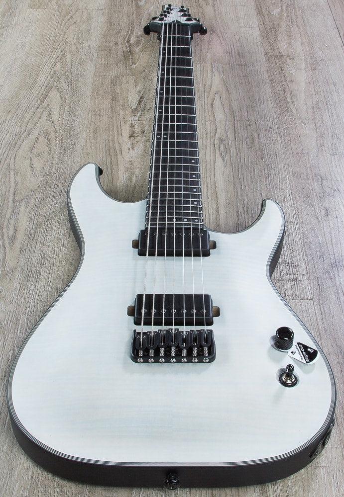 Schecter Keith Merrow KM-7 Signature 7-String Electric Guitar in Trans White Satin Finish