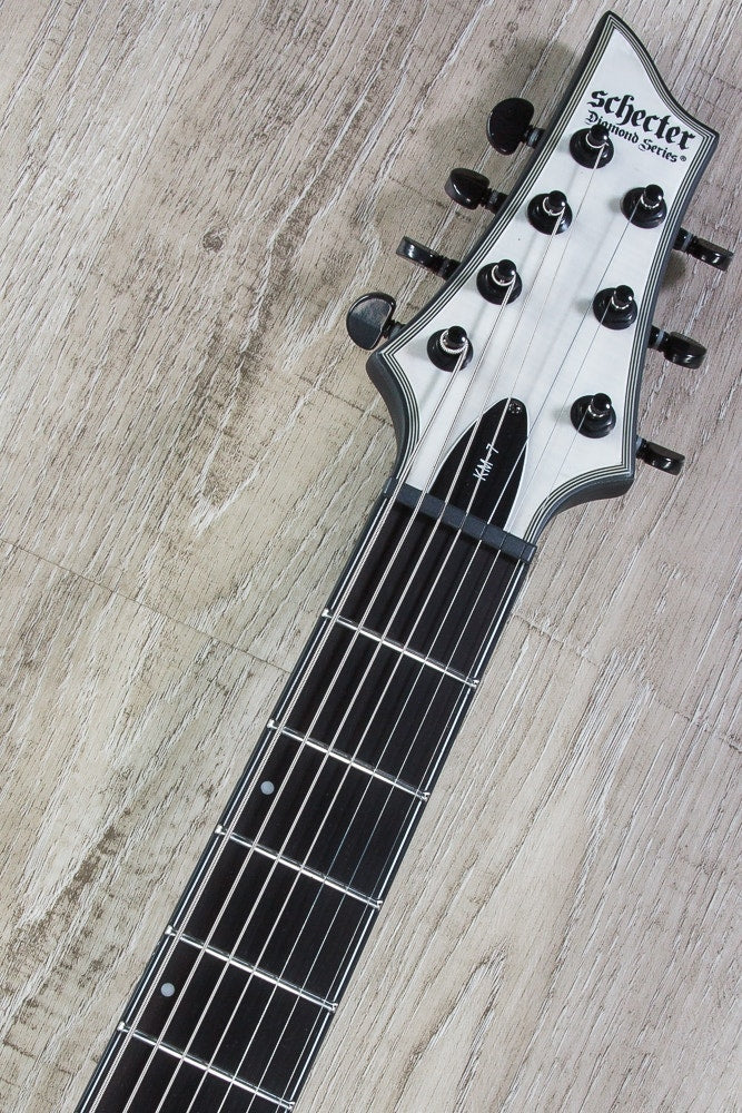 Schecter Keith Merrow KM-7 Signature 7-String Electric Guitar in Trans White Satin Finish