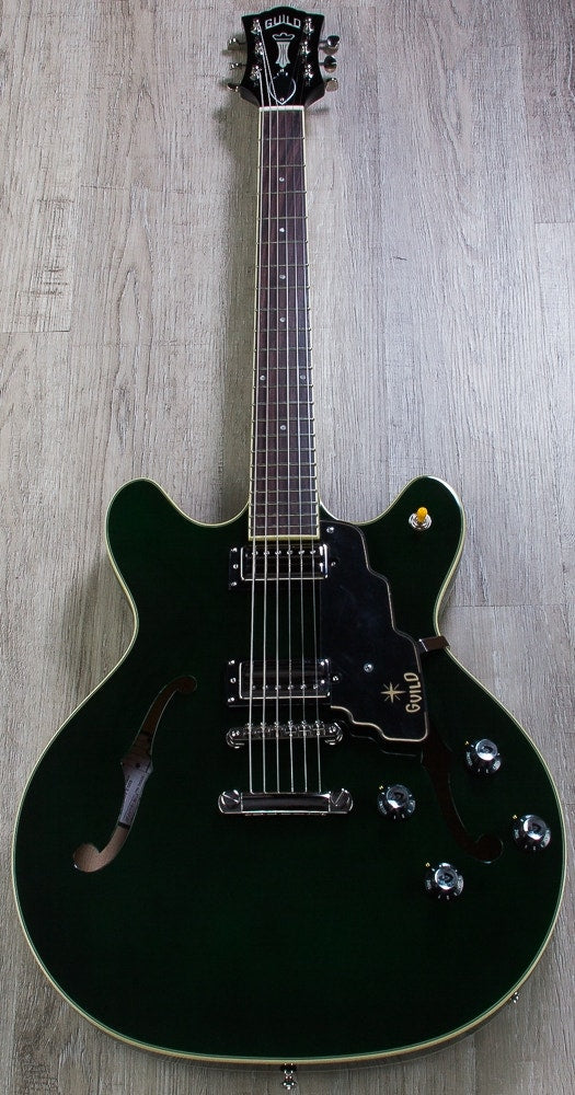 Guild Starfire IV ST Semi-Hollow Electric Guitar, Rosewood Fingerboard, Hardshell Case - Emerald Green
