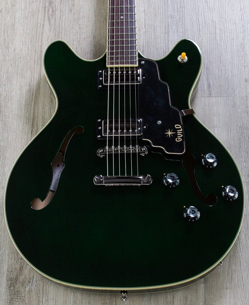 Guild Starfire IV ST Semi-Hollow Electric Guitar, Rosewood Fingerboard, Hardshell Case - Emerald Green