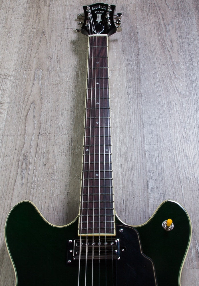 Guild Starfire IV ST Semi-Hollow Electric Guitar, Rosewood Fingerboard, Hardshell Case - Emerald Green