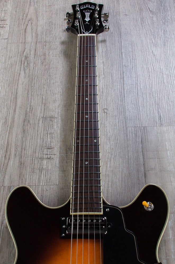 Guild Starfire IV ST Semi-Hollow Electric Guitar with Hard Case - Vintage Sunburst