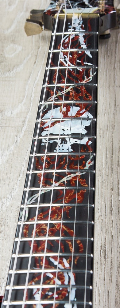 ESP Eclipse Electric Guitar, Skull Inlay, Matching Headstock, Hard Case - Black Cherry (NAMM 2017 Exhibition, Only 1 Made)