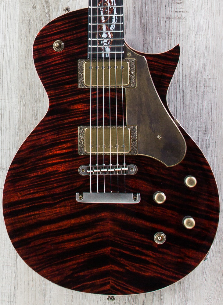 ESP Eclipse Electric Guitar, Skull Inlay, Matching Headstock, Hard Case - Black Cherry (NAMM 2017 Exhibition, Only 1 Made)