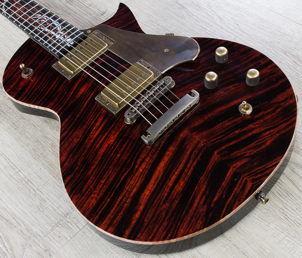 ESP Eclipse Electric Guitar, Skull Inlay, Matching Headstock, Hard Case - Black Cherry (NAMM 2017 Exhibition, Only 1 Made)