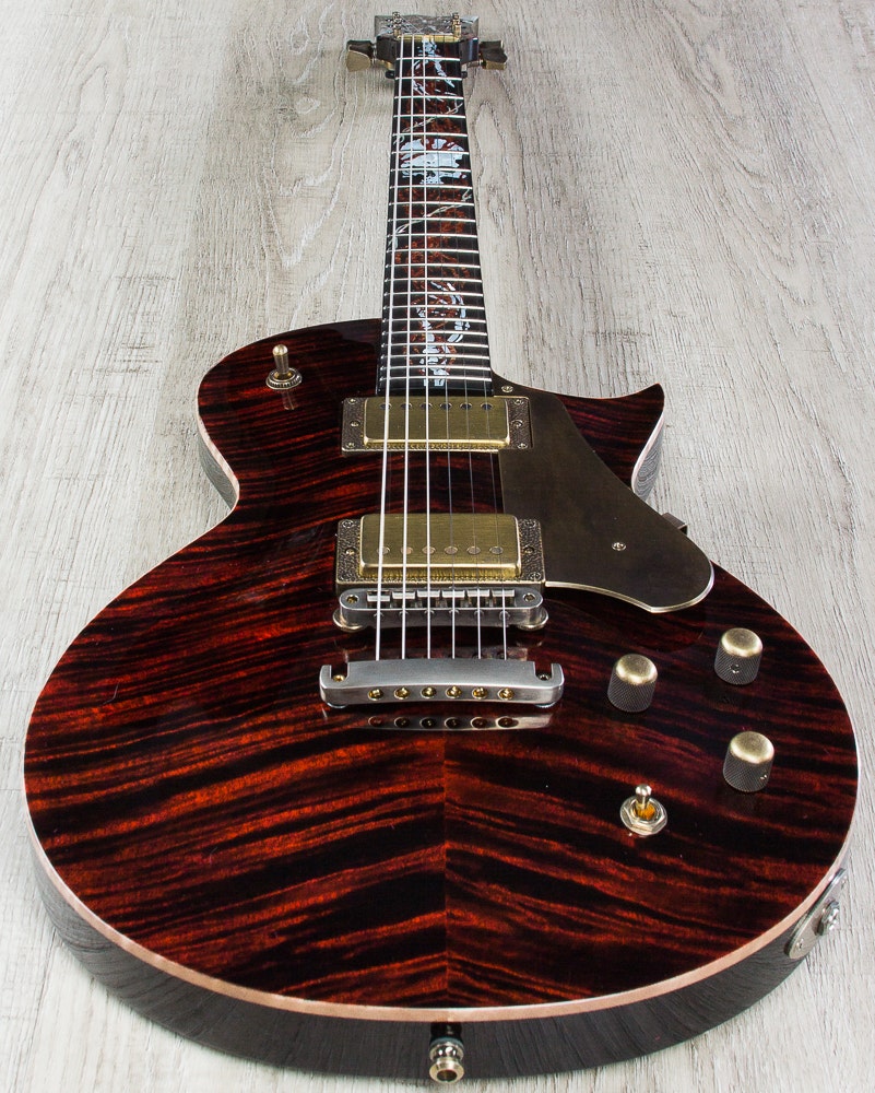 ESP Eclipse Electric Guitar, Skull Inlay, Matching Headstock, Hard Case - Black Cherry (NAMM 2017 Exhibition, Only 1 Made)