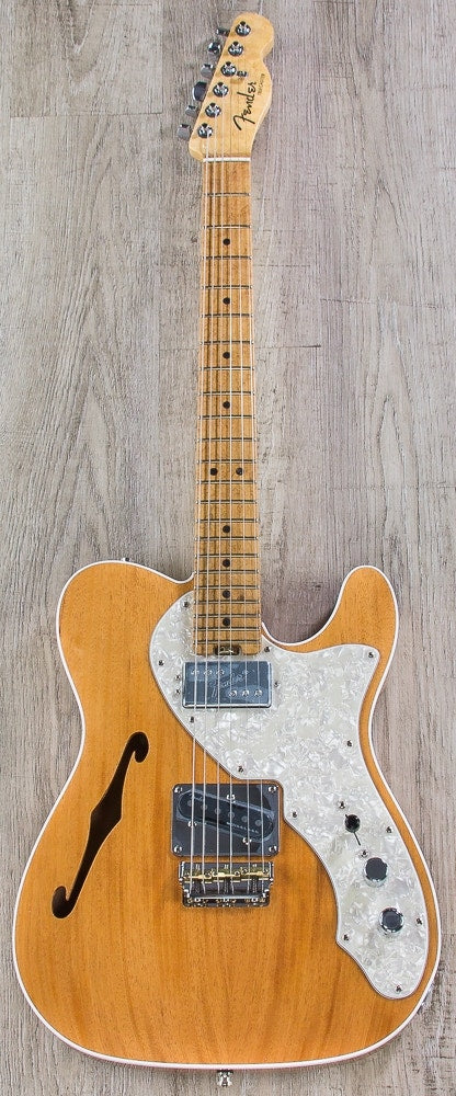 Fender Limited Edition American Elite Mahogany Tele Thinline Electric Guitar, Maple Fretboard, Hard Case