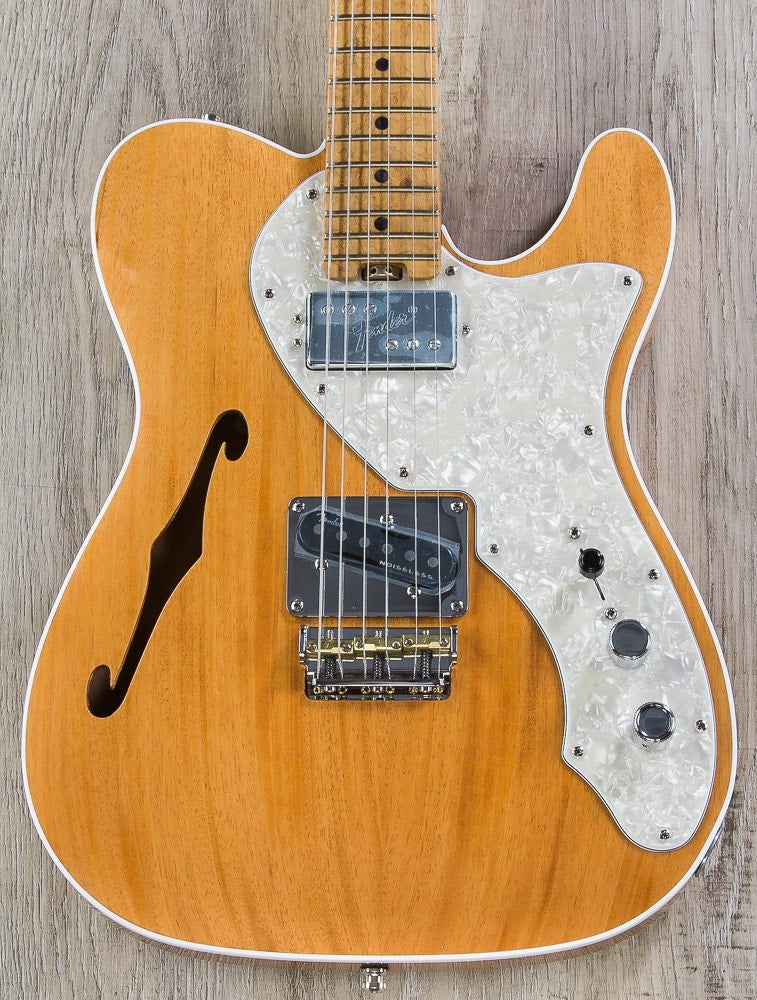 Fender Limited Edition American Elite Mahogany Tele Thinline Electric Guitar, Maple Fretboard, Hard Case