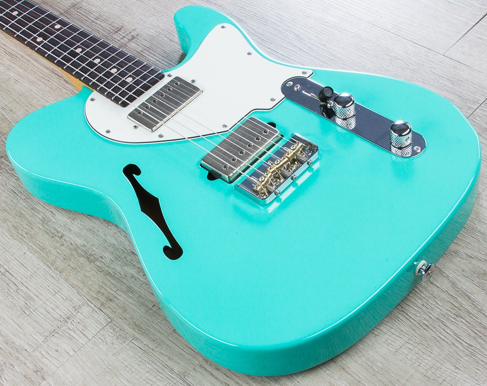 Suhr Alt T Pro Electric Guitar, Indian Rosewood Fretboard, Deluxe Padded Gig Bag - Seafoam Green