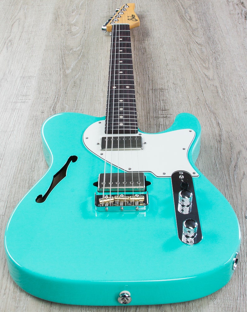 Suhr Alt T Pro Electric Guitar, Indian Rosewood Fretboard, Deluxe Padded Gig Bag - Seafoam Green