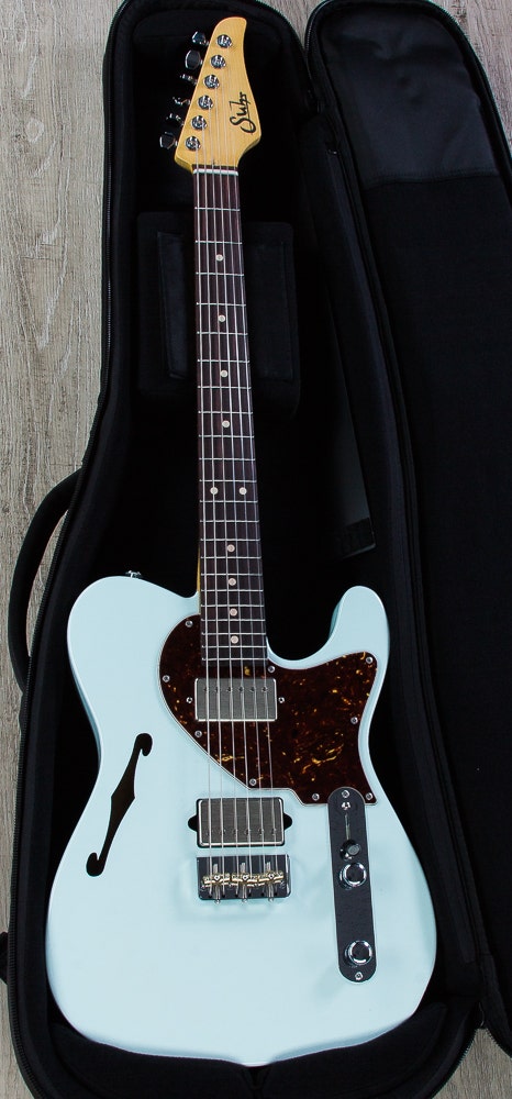 Suhr Alt T Pro Electric Guitar, Indian Rosewood Fretboard, Deluxe Padded Gig Bag - Sonic Blue