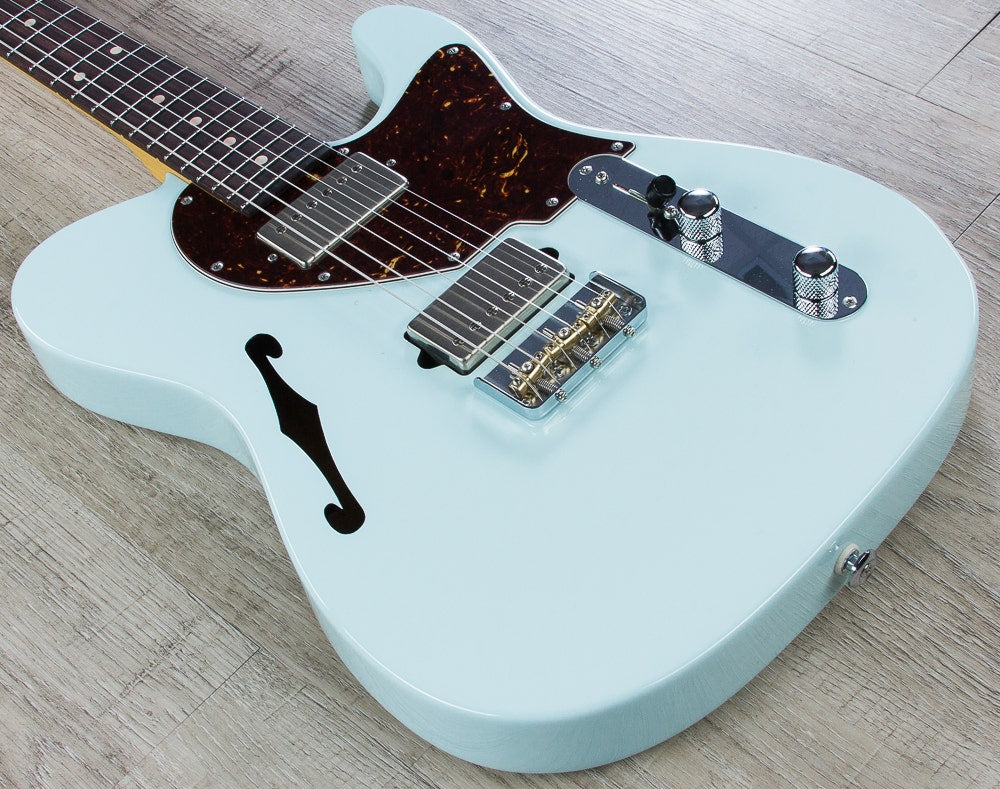 Suhr Alt T Pro Electric Guitar, Indian Rosewood Fretboard, Deluxe Padded Gig Bag - Sonic Blue