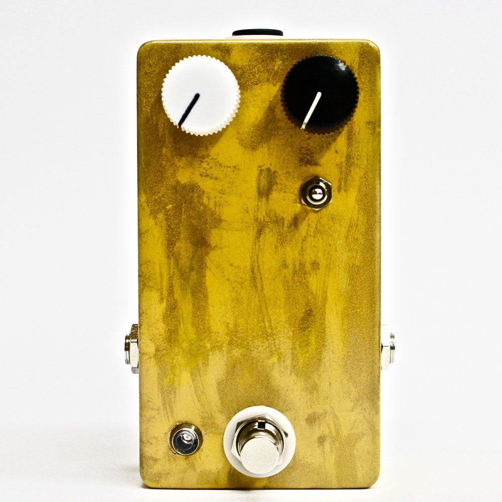 CopperSound Mustard Gas True Bypass Fuzz Guitar Effects Pedal, Hand Painted