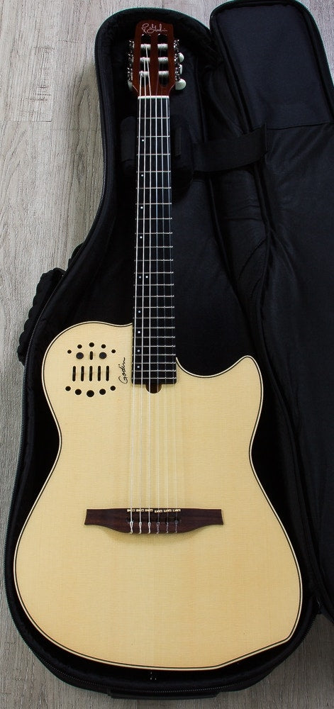 Godin MultiAc SA Series Nylon String Acoustic-Electric Guitar with Bag - Natural HG (B-STOCK)