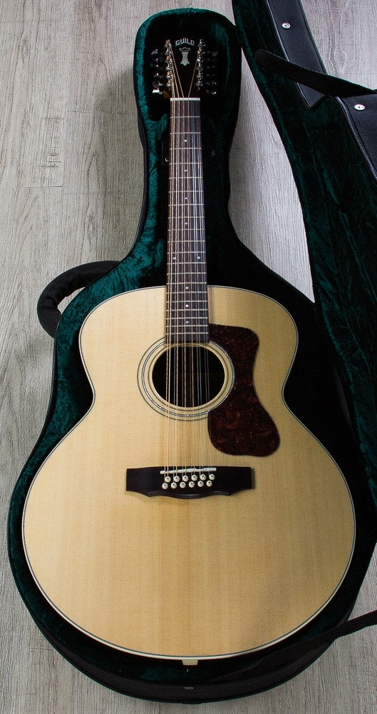 Guild F-1512E Jumbo 12-String Acoustic-Electric Guitar, Fishman Pickup, Polyfoam Case - Natural