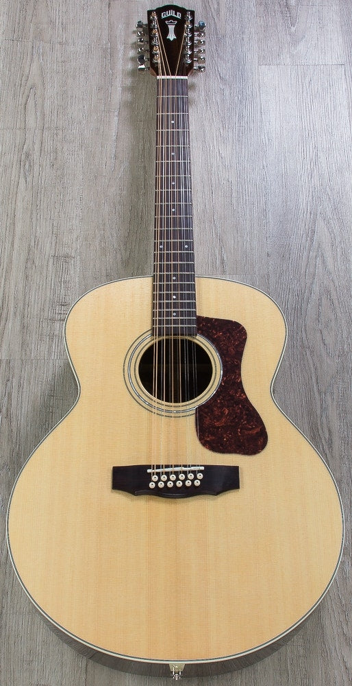 Guild F-1512E Jumbo 12-String Acoustic-Electric Guitar, Fishman Pickup, Polyfoam Case - Natural