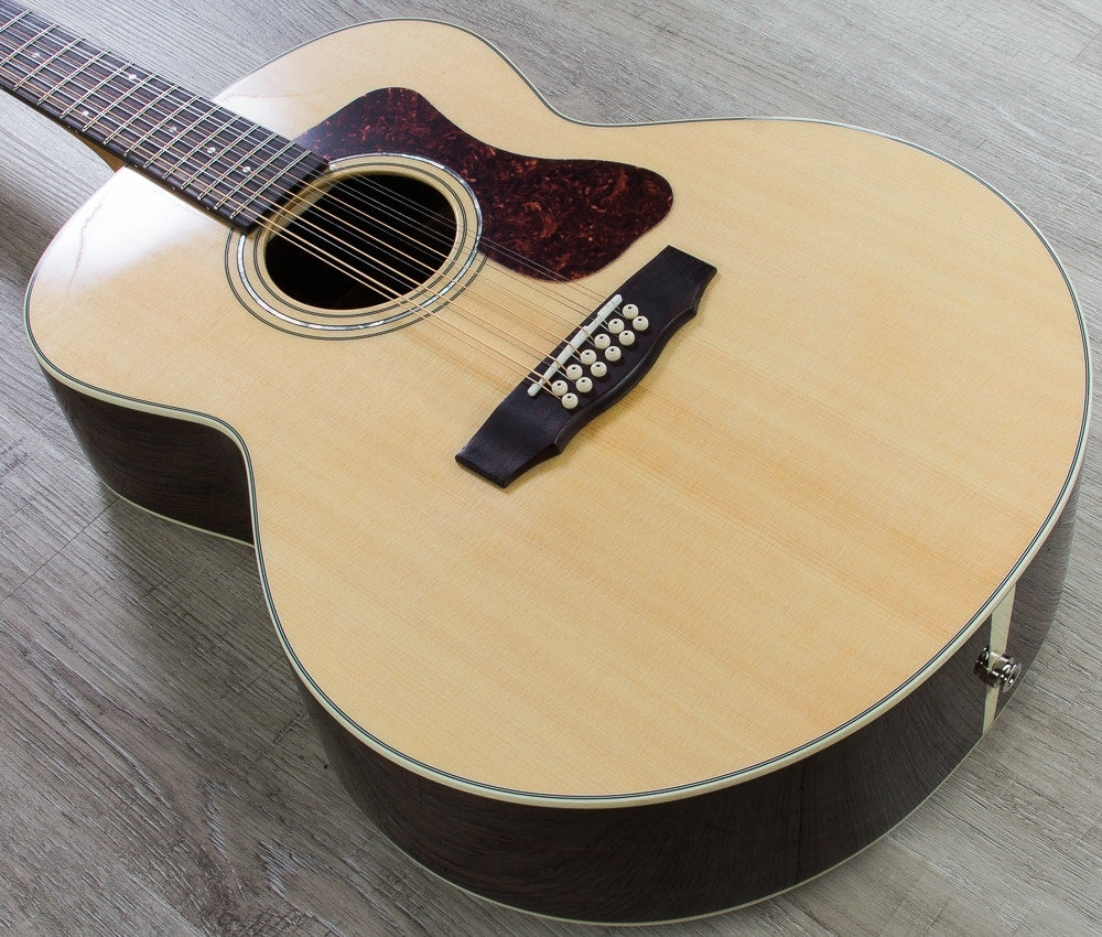 Guild F-1512E Jumbo 12-String Acoustic-Electric Guitar, Fishman Pickup, Polyfoam Case - Natural