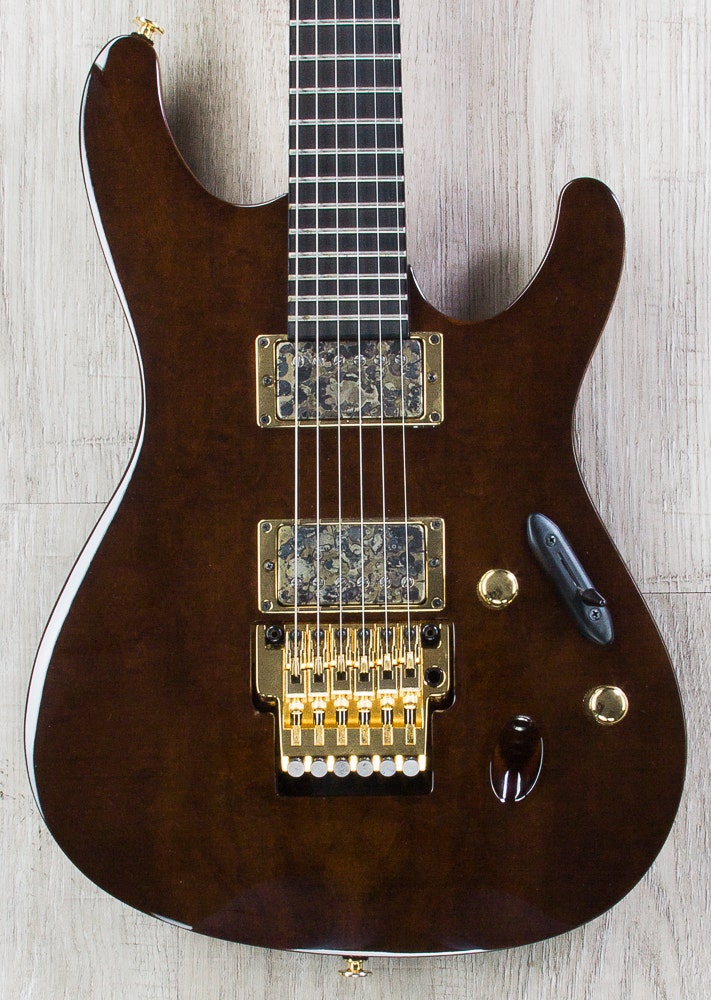 Ibanez S6UC DM S Prestige Uppercut Electric Guitar with Case - Dark Mocha (B-STOCK)