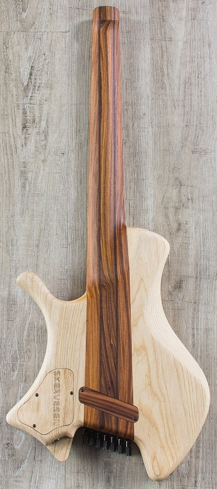 Skervesen Shoggie Singlecut 7-String Headless Electric Guitar, Fanned Fret, Flamed Maple 5A Top, Hard Case - Black Burst