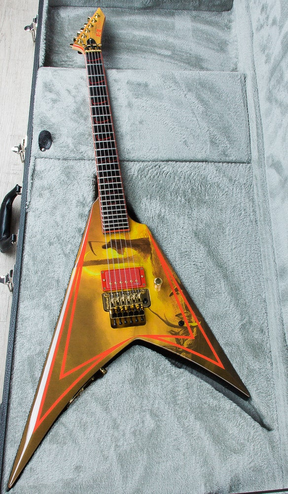 ESP E-II Signature Series Alexi Laiho Wild Scythe 6-String Electric Guitar with Hard Case - "I Worship Chaos" Graphic