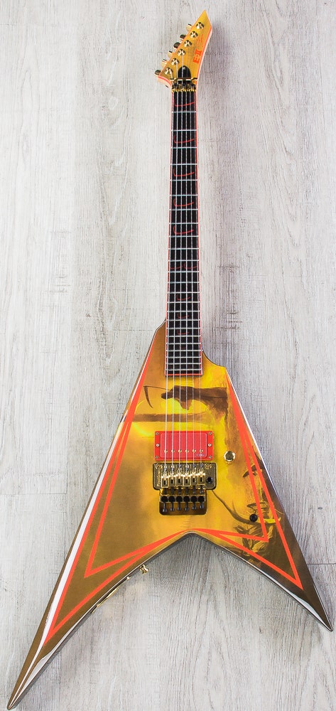 ESP E-II Signature Series Alexi Laiho Wild Scythe 6-String Electric Guitar with Hard Case - "I Worship Chaos" Graphic