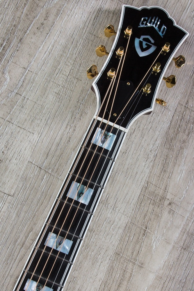 Guild D-55 Acoustic Guitar, Ebony Fingerboard, Hard Case - Antique Sunburst