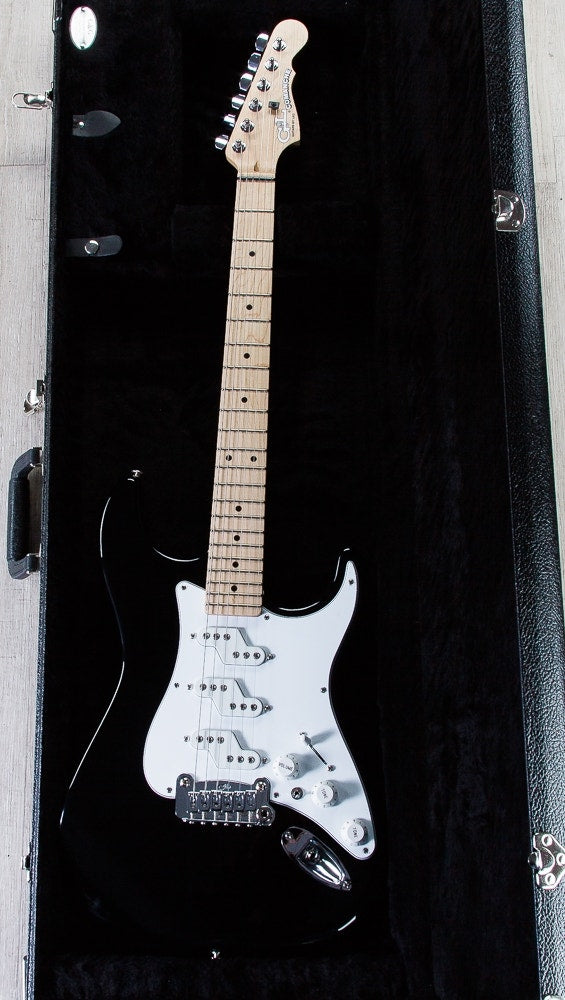 G&L USA Comanche Electric Guitar, Maple Fingerboard, Hard Case - Jet Black