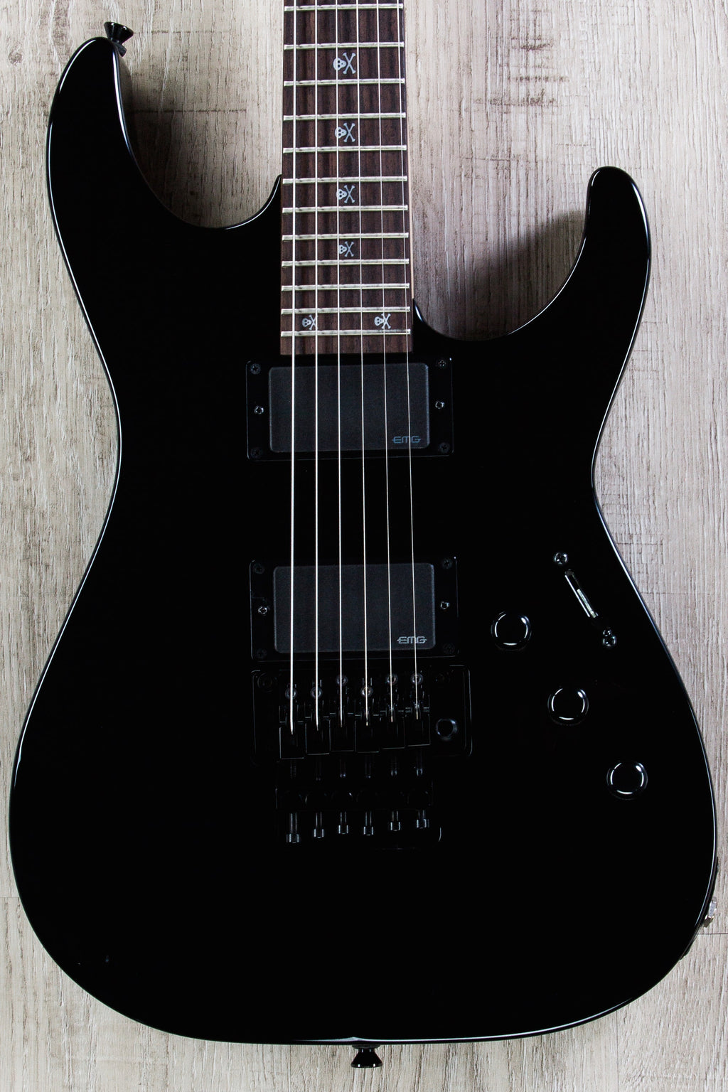 ESP KH-2 Kirk Hammett Signature Series Electric Guitar with CMHFF Case - Black (B-Stock)