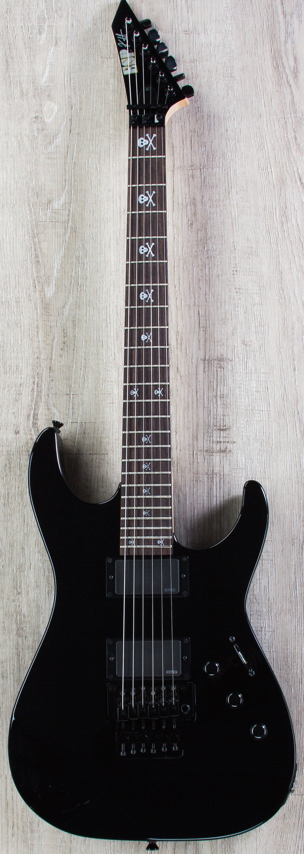 ESP KH-2 Kirk Hammett Signature Series Electric Guitar with CMHFF Case - Black (B-Stock)