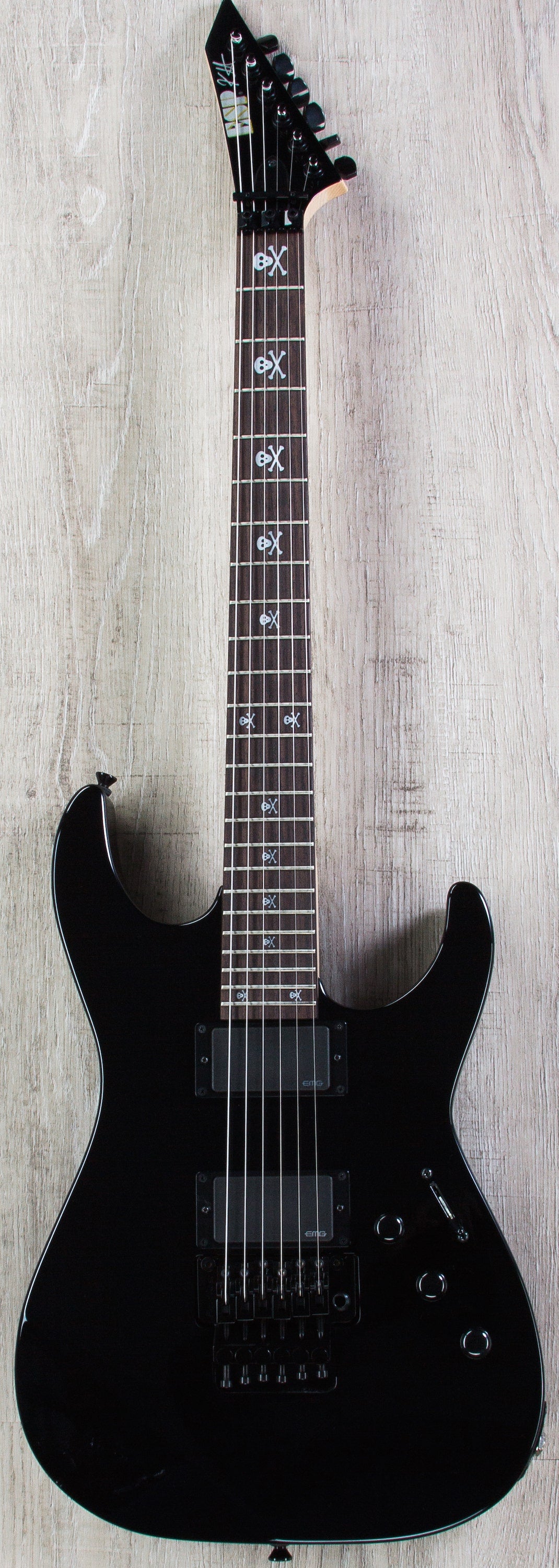 ESP KH-2 Kirk Hammett Signature Series Electric Guitar with CMHFF Case - Black (B-Stock)