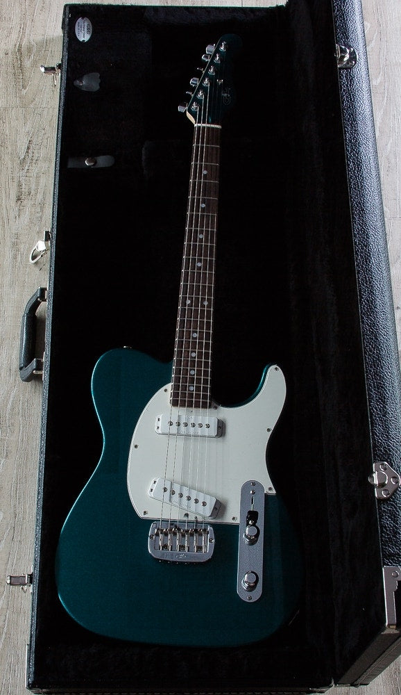 G&L USA ASAT Special Electric Guitar, Rosewood Fingerboard, Hard Case - Emerald Blue Metallic