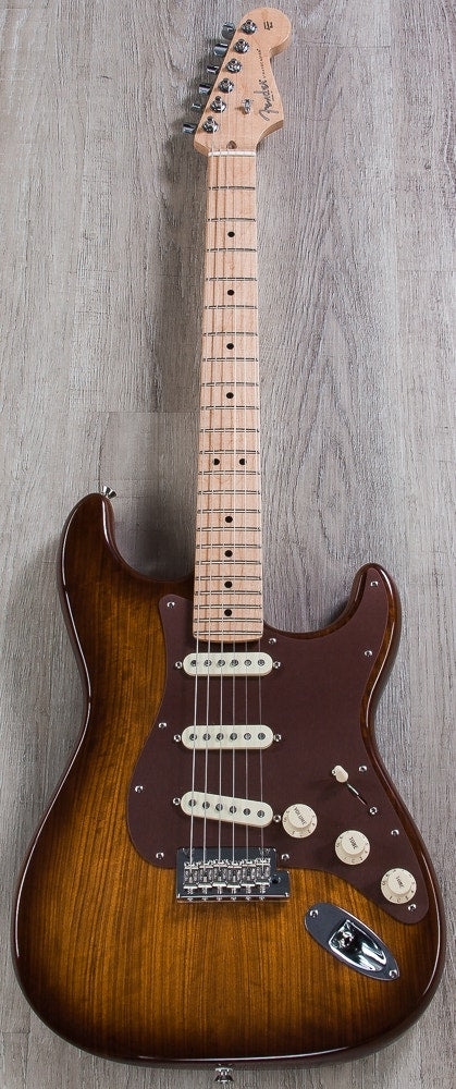 Fender Limited Edition Shedua Top Stratocaster Electric Guitar & Hard Case - Shaded Edge Burst