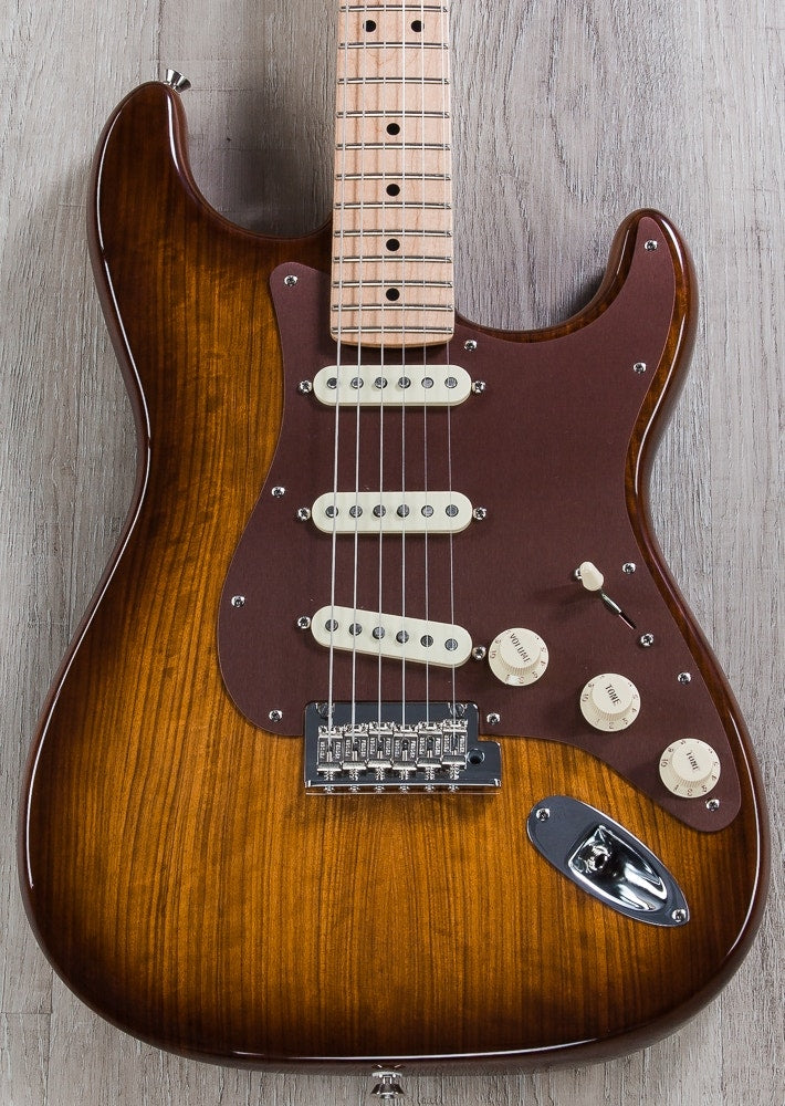 Fender Limited Edition Shedua Top Stratocaster Electric Guitar & Hard Case - Shaded Edge Burst