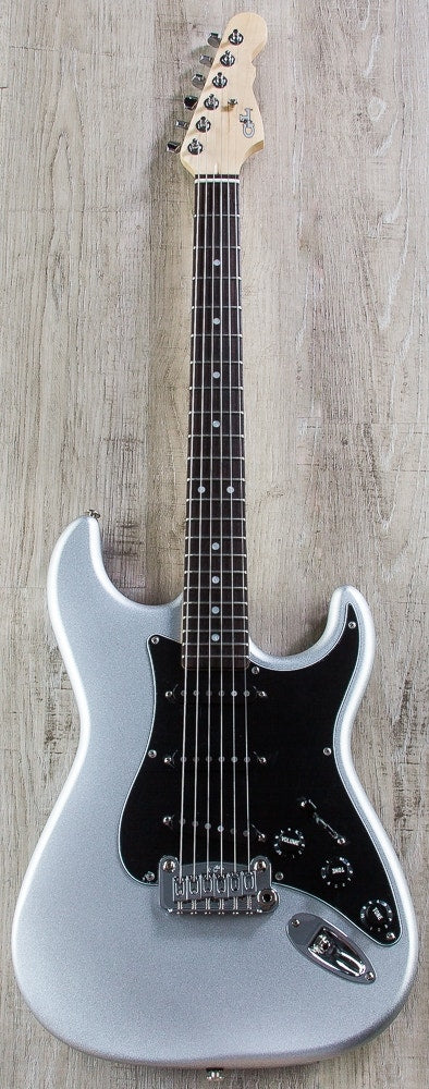 G&L USA Legacy Electric Guitar, Rosewood Fingerboard, Hard Case - Silver Metallic Frost