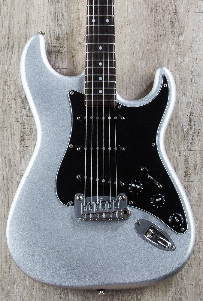 G&L USA Legacy Electric Guitar, Rosewood Fingerboard, Hard Case - Silver Metallic Frost