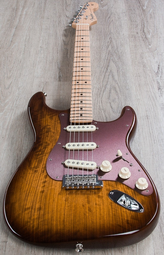 Fender Limited Edition Shedua Top Stratocaster Electric Guitar & Hard Case - Shaded Edge Burst