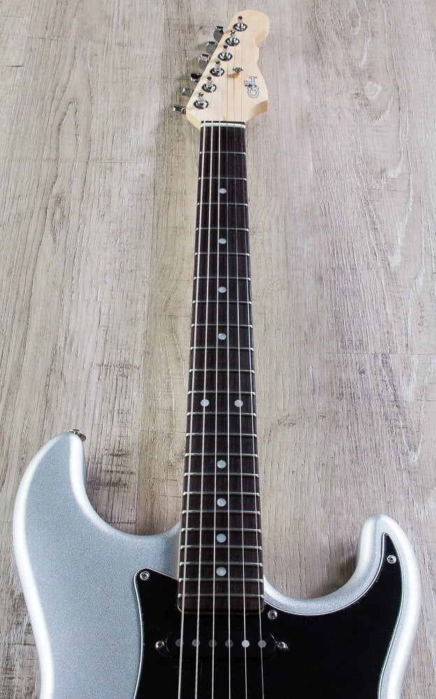 G&L USA Legacy Electric Guitar, Rosewood Fingerboard, Hard Case - Silver Metallic Frost