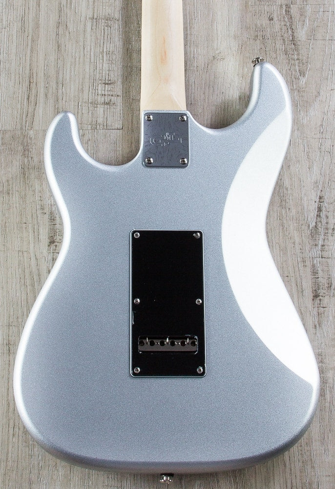 G&L USA Legacy Electric Guitar, Rosewood Fingerboard, Hard Case - Silver Metallic Frost