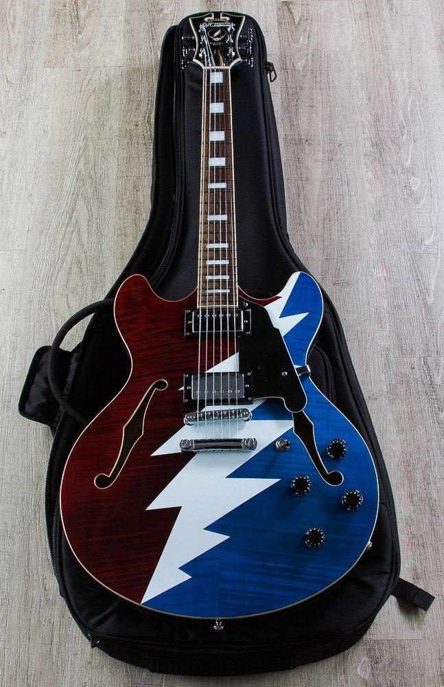 D'Angelico Premier Grateful Dead Signature DC Electric Guitar, Rosewood Fingerboard, Gig Bag