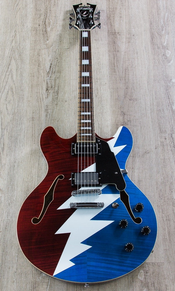 D'Angelico Premier Grateful Dead Signature DC Electric Guitar, Rosewood Fingerboard, Gig Bag