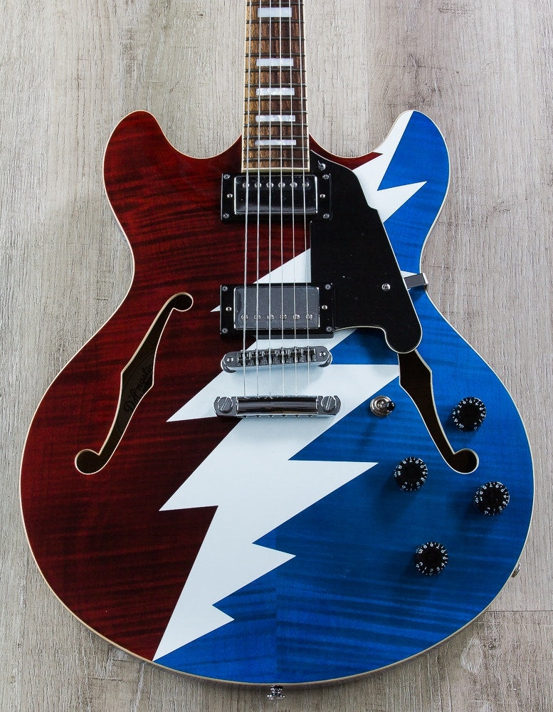 D'Angelico Premier Grateful Dead Signature DC Electric Guitar, Rosewood Fingerboard, Gig Bag