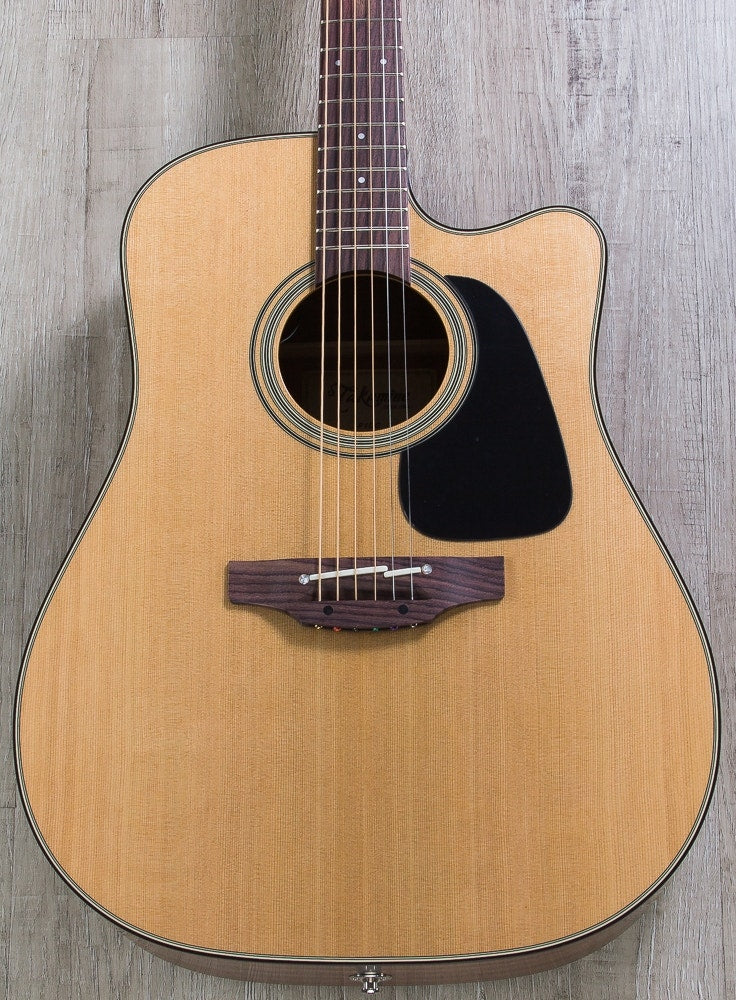 Takamine P1DC Dreadnought Body Acoustic-Electric Guitar in Natural Satin Finish with Hardshell Case
