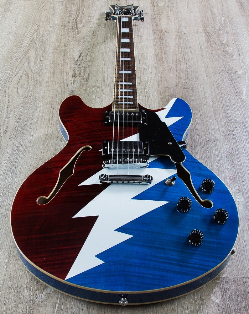 D'Angelico Premier Grateful Dead Signature DC Electric Guitar, Rosewood Fingerboard, Gig Bag