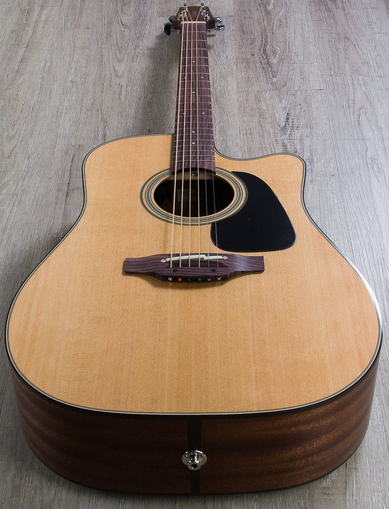 Takamine P1DC Dreadnought Body Acoustic-Electric Guitar in Natural Satin Finish with Hardshell Case