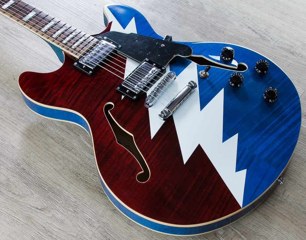 D'Angelico Premier Grateful Dead Signature DC Electric Guitar, Rosewood Fingerboard, Gig Bag