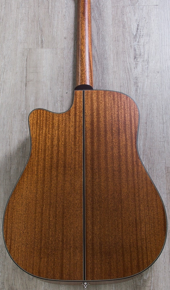 Takamine P1DC Dreadnought Body Acoustic-Electric Guitar in Natural Satin Finish with Hardshell Case