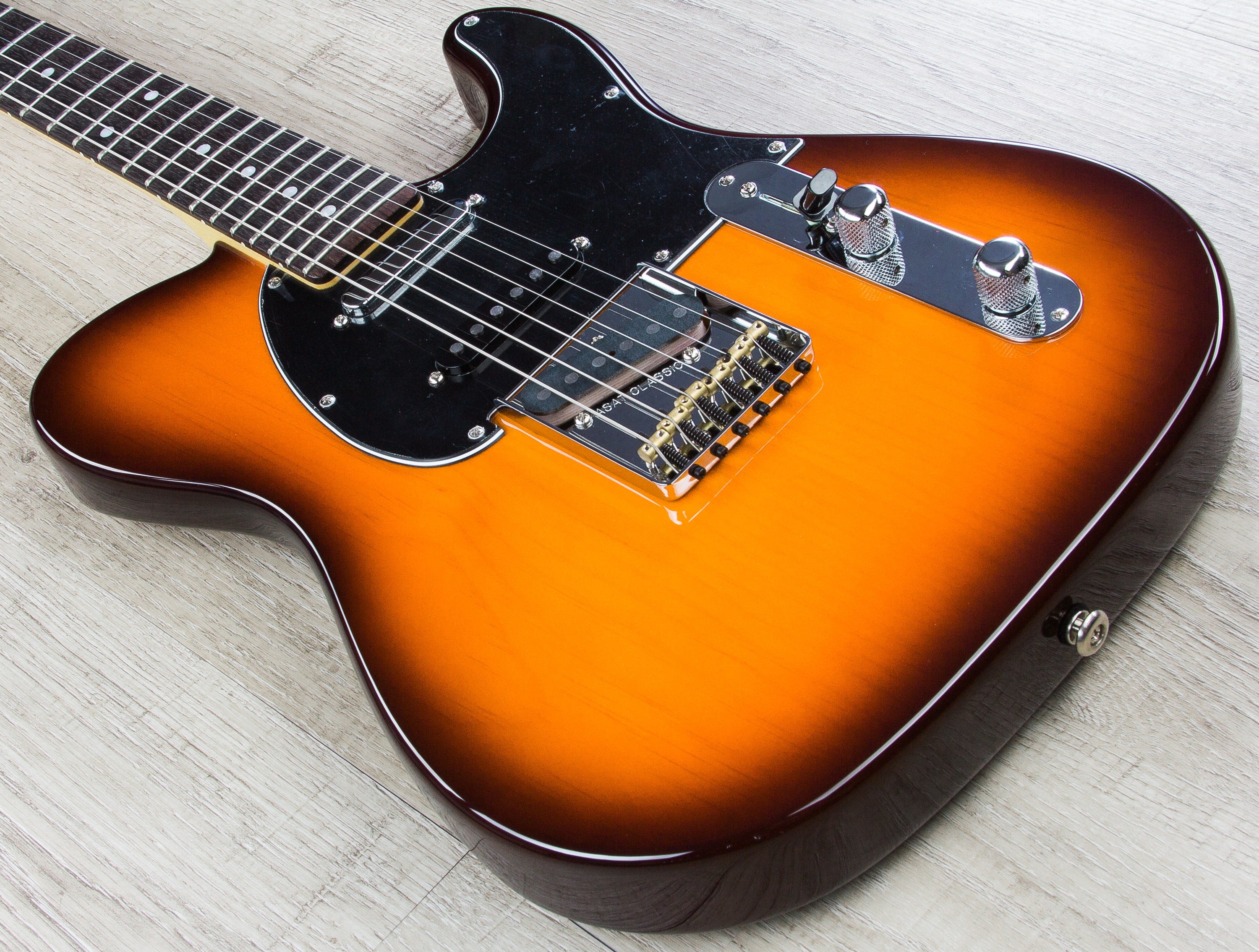 G&L USA ASAT Classic S Alnico Electric Guitar, Pine Body, Rosewood Fingerboard, Hard Case - Autumn Burst